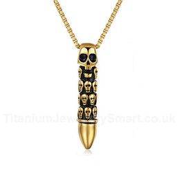 Men's Titanium Pendant Rock Skull PN-160
