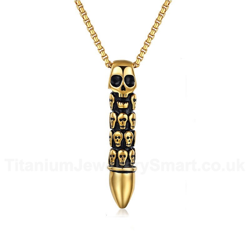 Men's Titanium Pendant Rock Skull PN-160