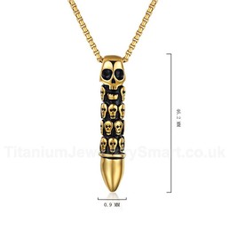 Men's Titanium Pendant Rock Skull PN-160
