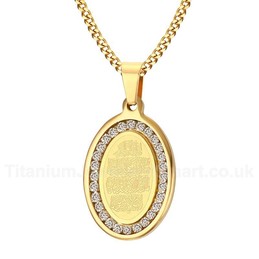 Men's Titanium Pendant Zircon PN670