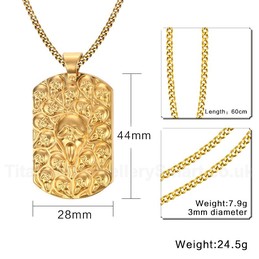 Men's Titanium Pendant 44 mm Tag Punk PN-585