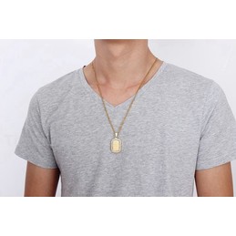Men's Titanium Pendant 32.3 mm Zircon PN-640G