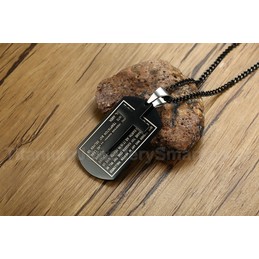 Unisex Titanium Pendant Tag Cross PN-1078
