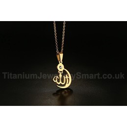 Men's Titanium Pendant 28.5 mm Crystal Allah PN-630