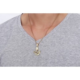 Men's Titanium Pendant 28.5 mm Crystal Allah PN-630