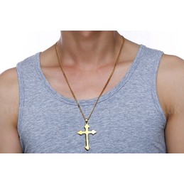 Men's Titanium Pendant 53 mm Bud Cross PN-866