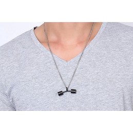 Unisex Titanium Pendant Dumbbell PN-607