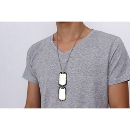 Men's Titanium Pendant 52 mm Two Tag PN-725