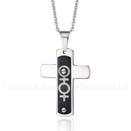 Women's Titanium Pendant Cross P PN-021