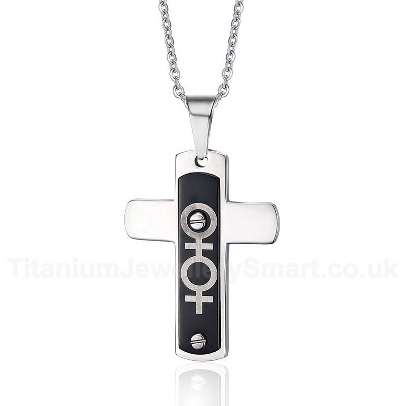 Women's Titanium Pendant Cross P PN-021