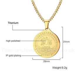 Unisex Titanium Pendant 31 mm Avalokitesvara PN-693