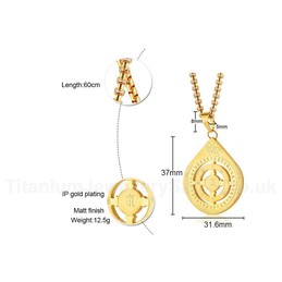 Men's Titanium Pendant Drop Shape PN-1104
