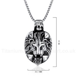 Men's Titanium Pendant Lion PN-157