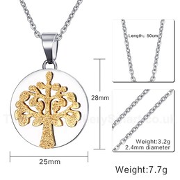 Unisex Titanium Pendant Christmas Tree PN-612