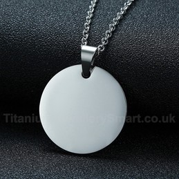 Unisex Titanium Pendant Round PN-005