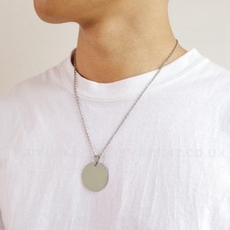 Unisex Titanium Pendant Round PN-005