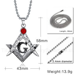 Unisex Titanium Pendant Masonic PN-178