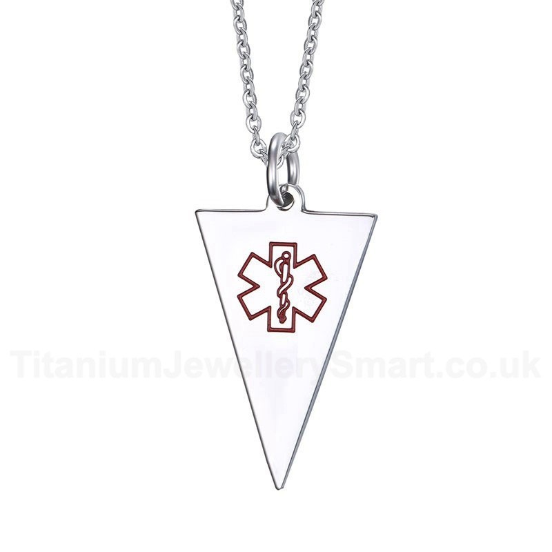 Men's Titanium Pendant 33 mm Medical ID Tag PN-613