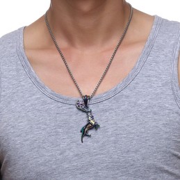Men's Titanium Pendant Multicolor Elk PN-936