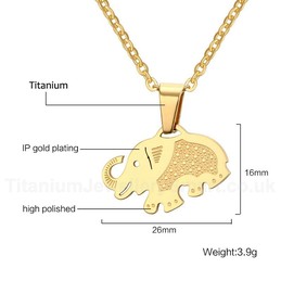 Men's Titanium Pendant 26 mm Elephant PN-688