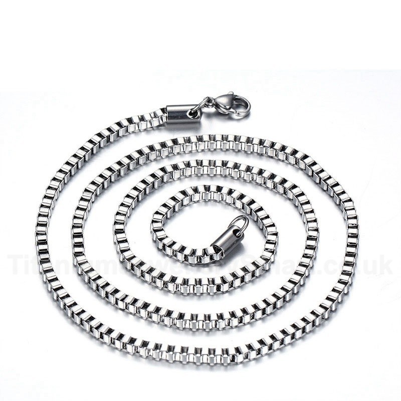 Unisex Titanium Necklace Box Chain NC-005