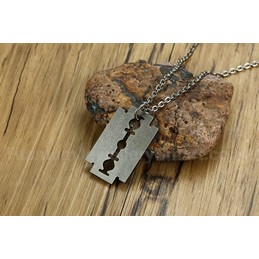 Men's Titanium Pendant Punk Shaver Blade PN-1013