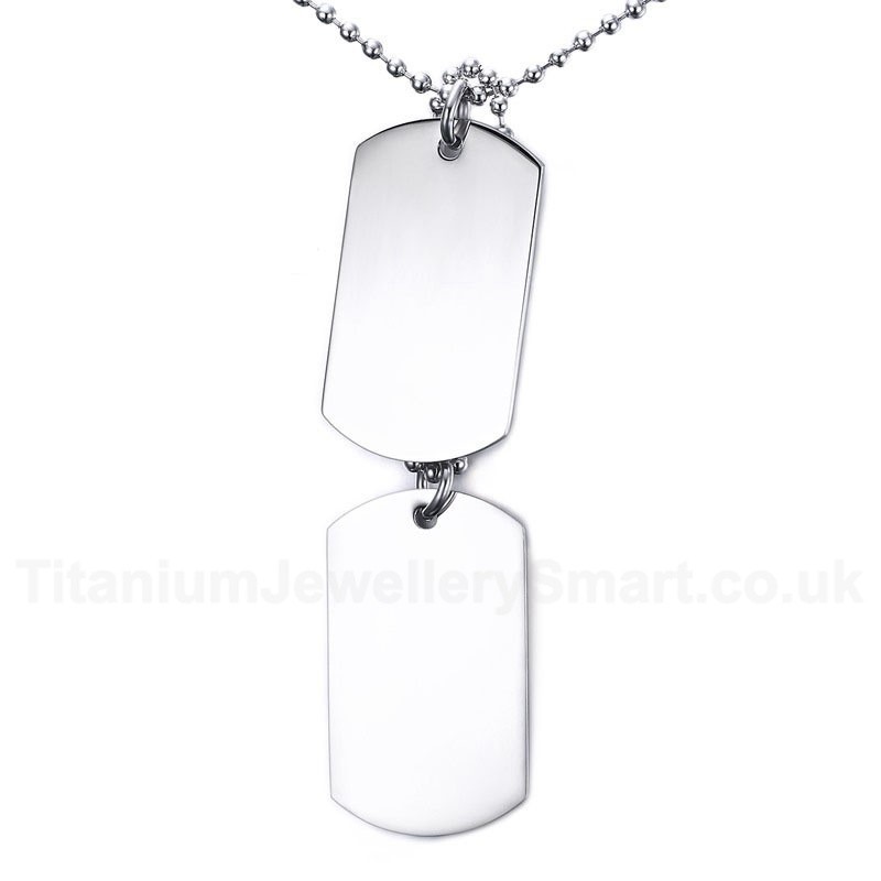Women's Titanium Pendant Tag Two Pieces PN-385