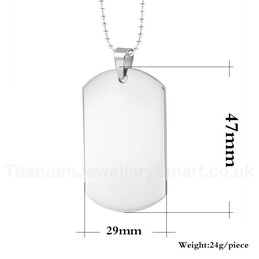 Men's Titanium Pendant Tag PN-004S