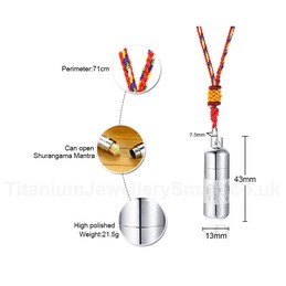 Unisex Titanium Pendant Openable 