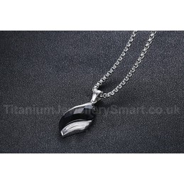 Men's Titanium Pendant Blue Gravel PN-534