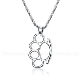Men's Titanium Pendant Dog Pow PN-847S