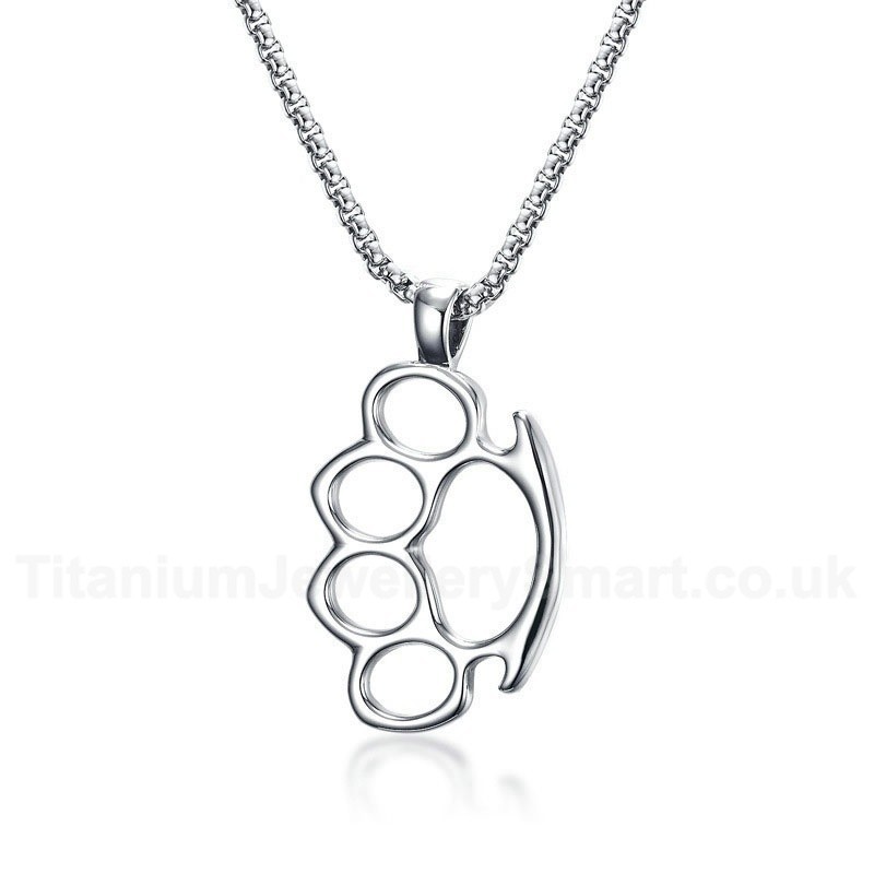 Men's Titanium Pendant Dog Pow PN-847S