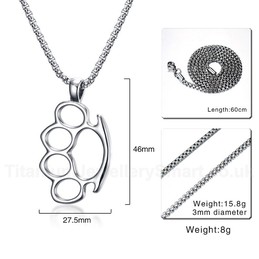 Men's Titanium Pendant Dog Pow PN-847S