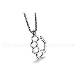 Men's Titanium Pendant Dog Pow PN-847S