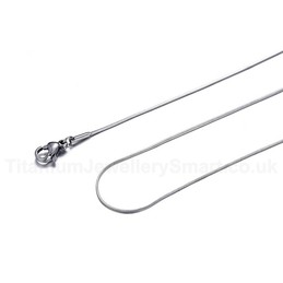 Unisex Titanium Necklace Thin Snake Bone NC-084