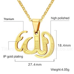 Men's Titanium Pendant 18.4 Allah PN-631