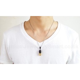 Unisex Titanium Pendant Capsule Perfume Bottle Cross PN-176