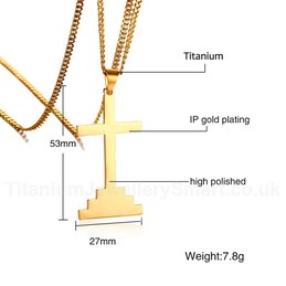 Men's Titanium Pendant Cross Punk Cross PN-867