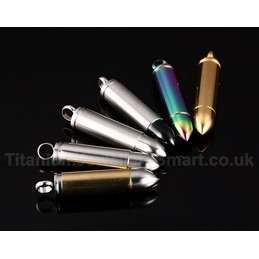 Unisex Titanium Pendant Bullet Openable PN-027