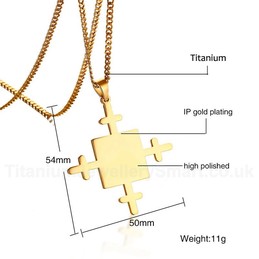 Unisex Titanium Pendant Cross Tag PN-836