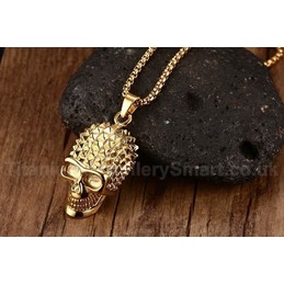 Unisex Titanium Pendant Skull Punk Skull PN-142