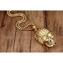 Unisex Titanium Pendant Skull Punk Skull PN-142