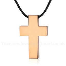 Men's Titanium Pendant Cross Black PN-287