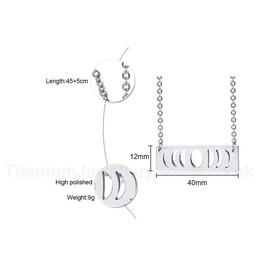 Unisex Titanium Pendant Hollow Tag NC-378