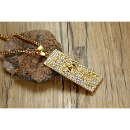 Men's Titanium Pendant Crystal PN1060