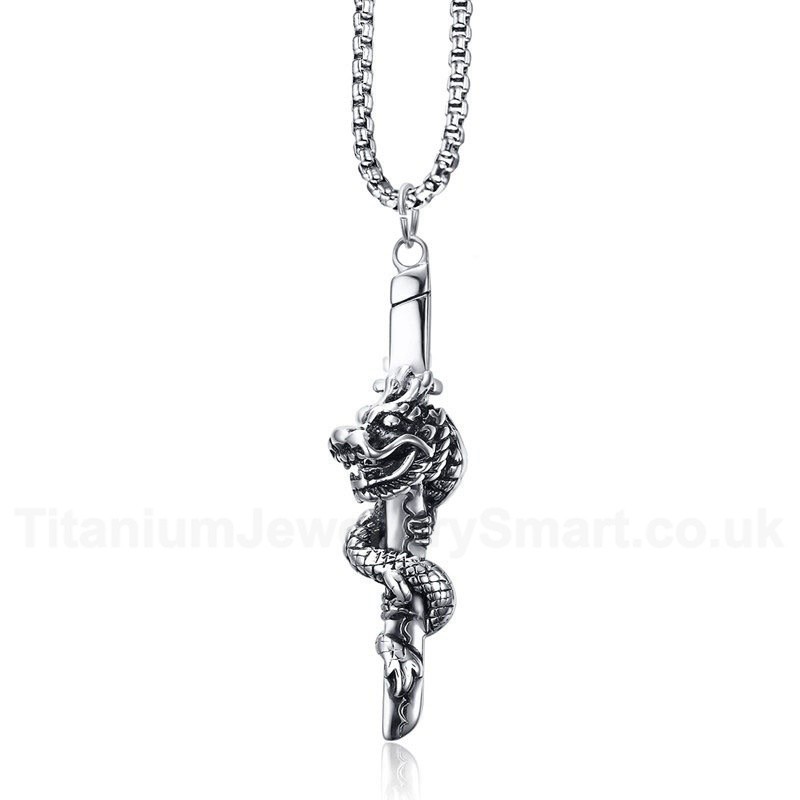 Men's Titanium Pendant 53.4 mm Chinese Dragon PN-713