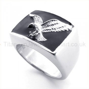 Classical Eagle Titanium Ring 19770-£109 - Titanium Jewellery UK