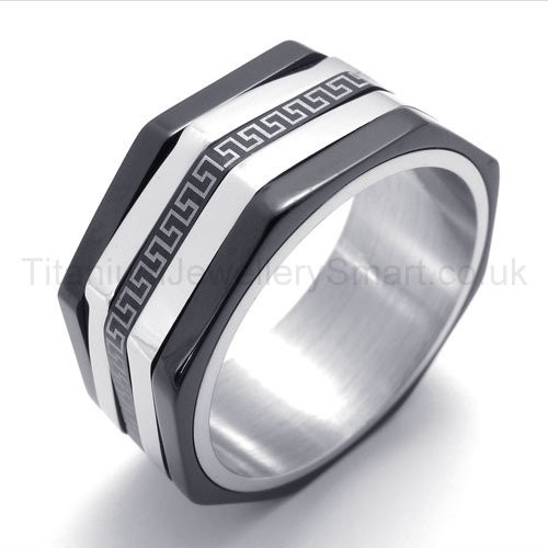 Polygonous Titanium Ring 20084-£109 - Titanium Jewellery UK