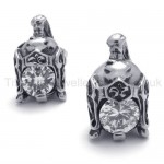 Helmet Retro Titanium With Diamond Earrings 20343