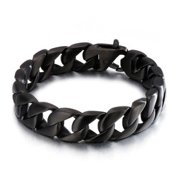 titanium Black Men's Bracelet Men's Chain